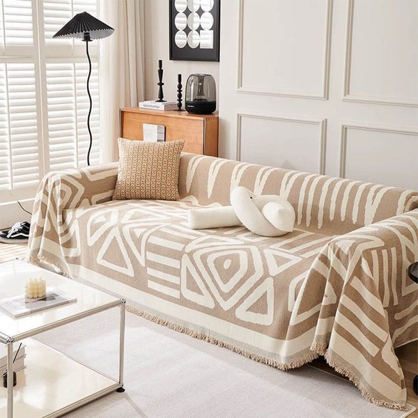 Cinco-<tc>Color</tc> Funda de sofá geométrica: diseños atrevidos para un look moderno