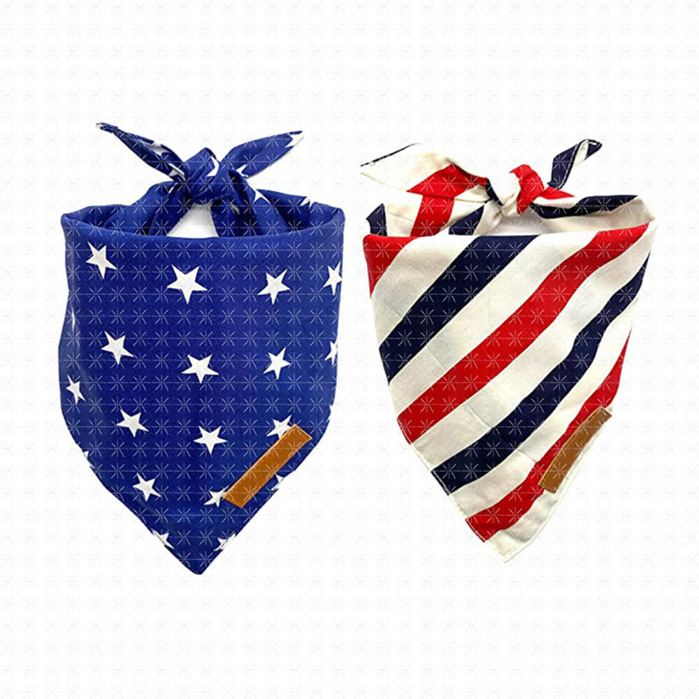 Accesorios para perros y gatos, bandana triangular con bandera americana, decoración para el Día de la Independencia de mascotas