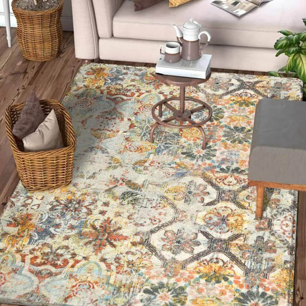 Anti-slip Vintage Print Pet Carpet