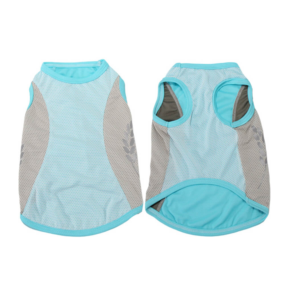 Ropa para perros, orejas de trigo reflectantes en forma de panal, ropa fresca refrescante, chaleco a juego de colores