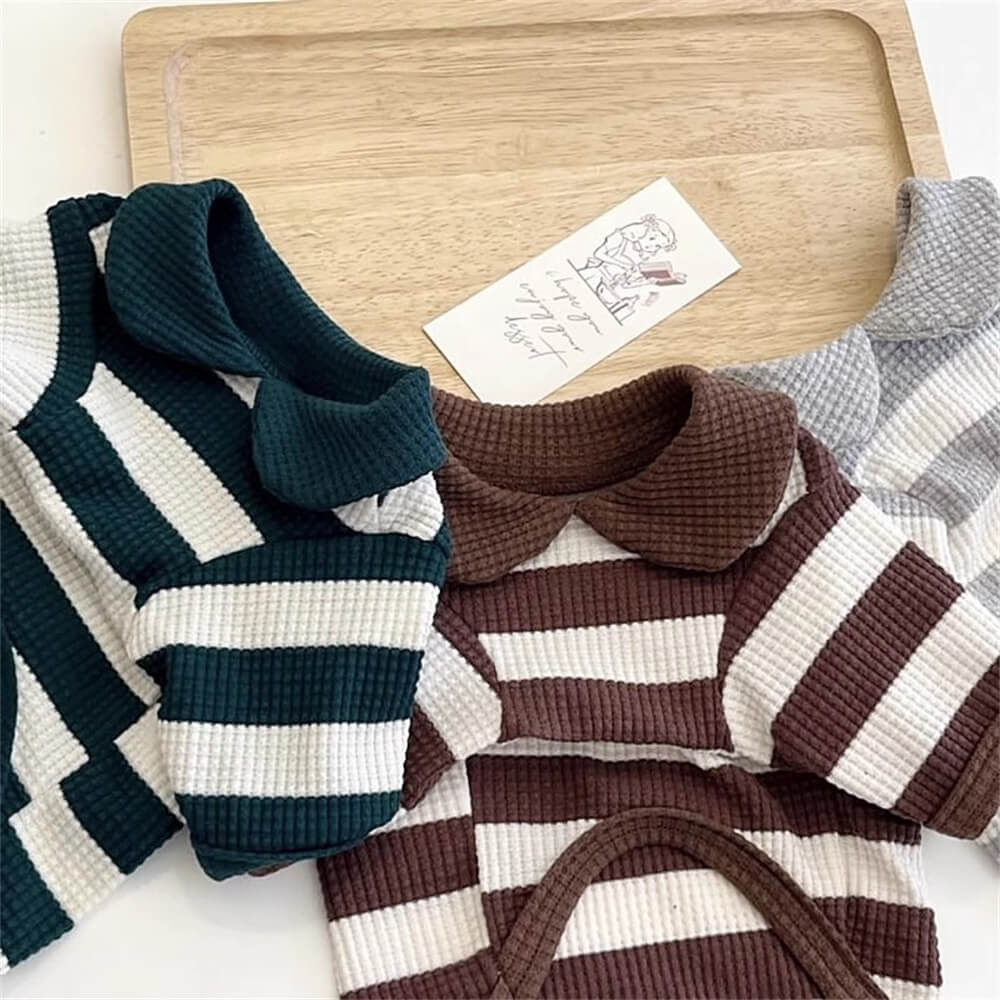 Stylish and Cozy Striped Dog Sweater - Perfect for Small Breeds