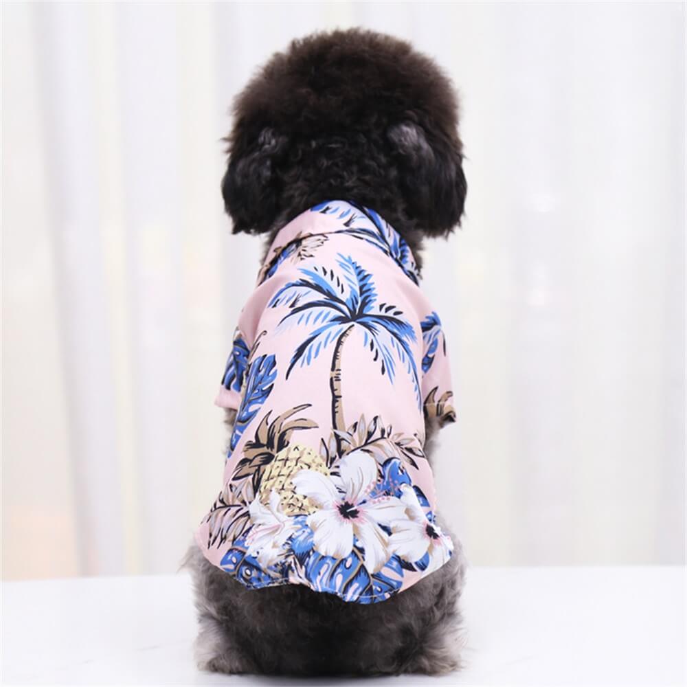 Camisa de piña para perros pequeños a medianos - Ropa ligera de verano hawaiana