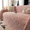 Bowknot Jacquard Plush Multifunctional Sofa Blanket Couch Cover