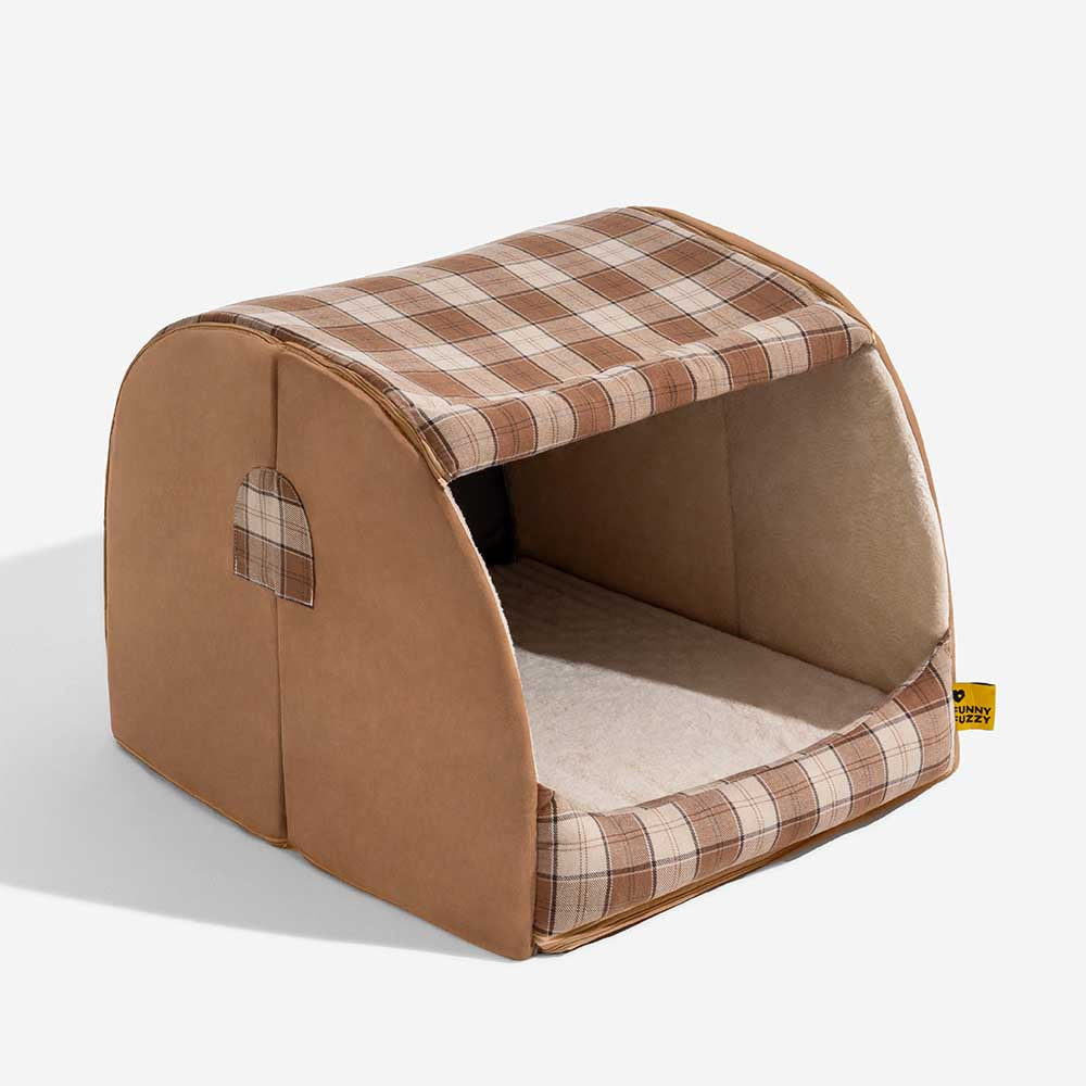 Lit orthopédique pour chien Classical Plaid House - Retraite chaleureuse