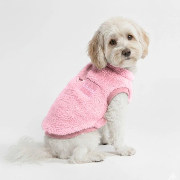 Comfortable and Stylish Fuzzy Dog Vest - Perfect for Winter Walks