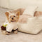 Cozy Diamond Faux Leather Square Dog Bed for Puppies