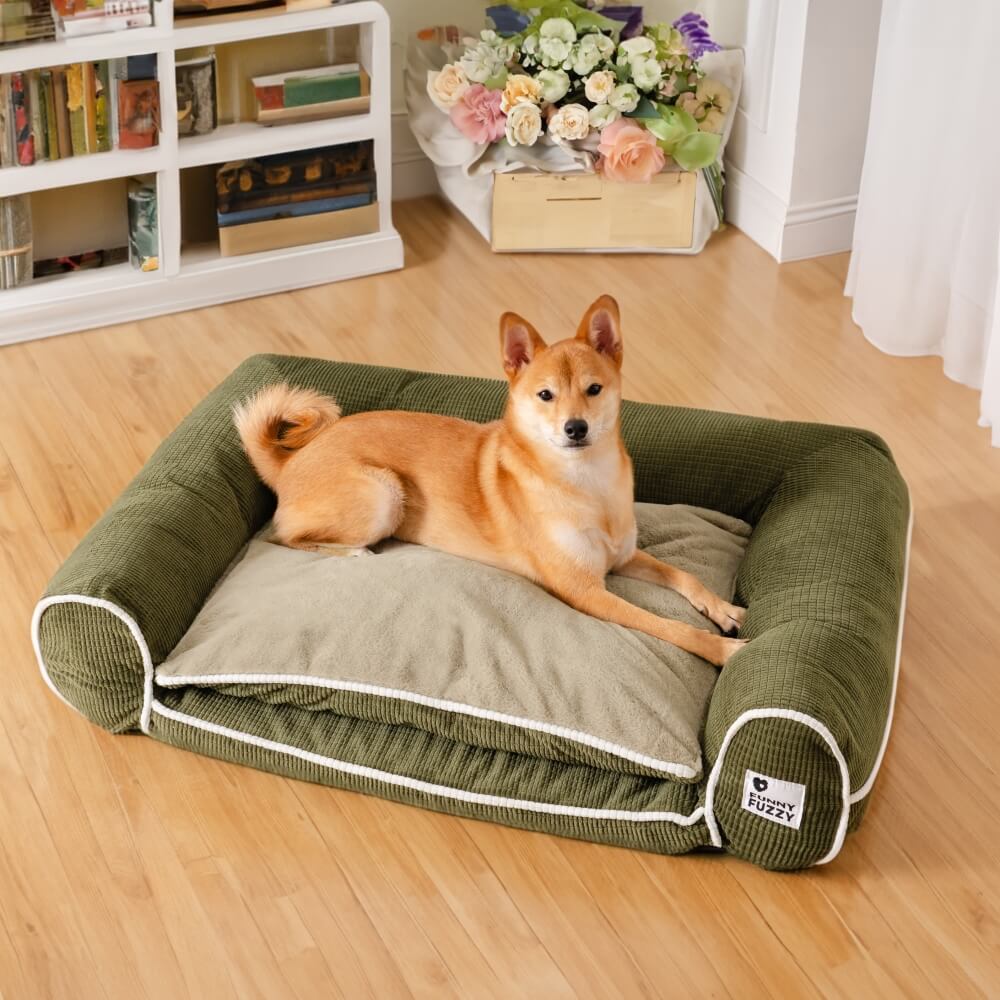 Zweilagiges orthopädisches Deluxe-Flanell-Schlafsofa für Hunde