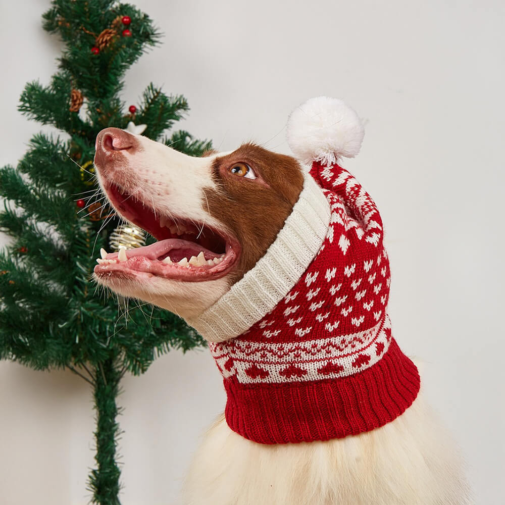 Christmas Reindeer Snowflake Knitted Warm Dog Cat Hat