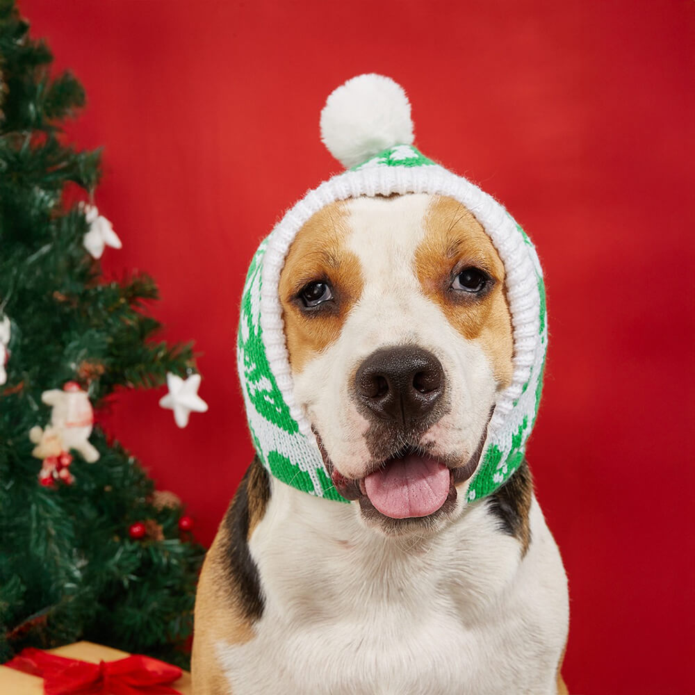 Christmas Reindeer Snowflake Knitted Warm Dog Cat Hat