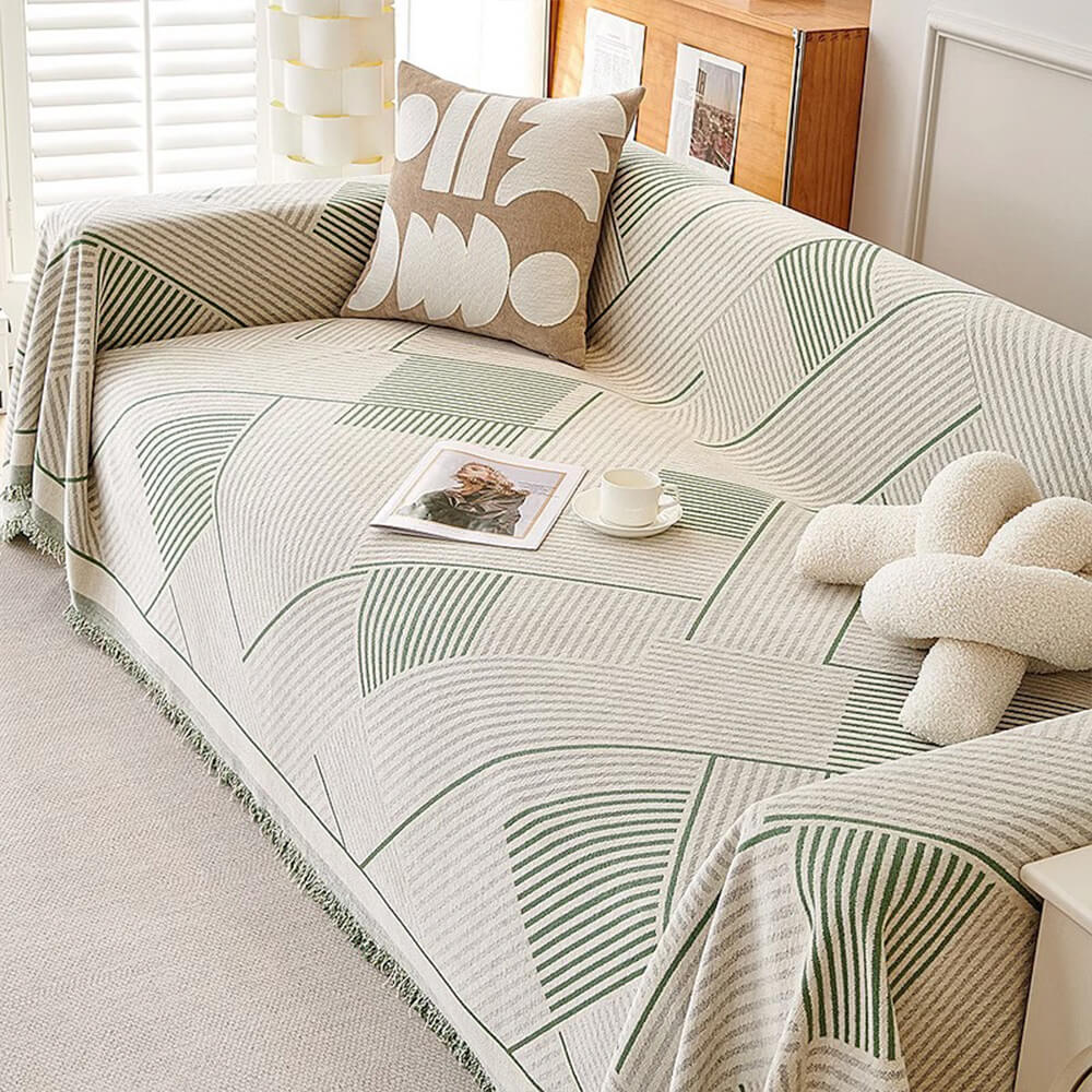 Patrón geométrico de geométrico Chenille Trow Couch Couch