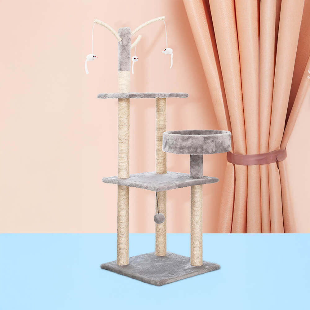 Cozy and Fun Scratch-Resistant Sisal Multi-Level Cat Tree