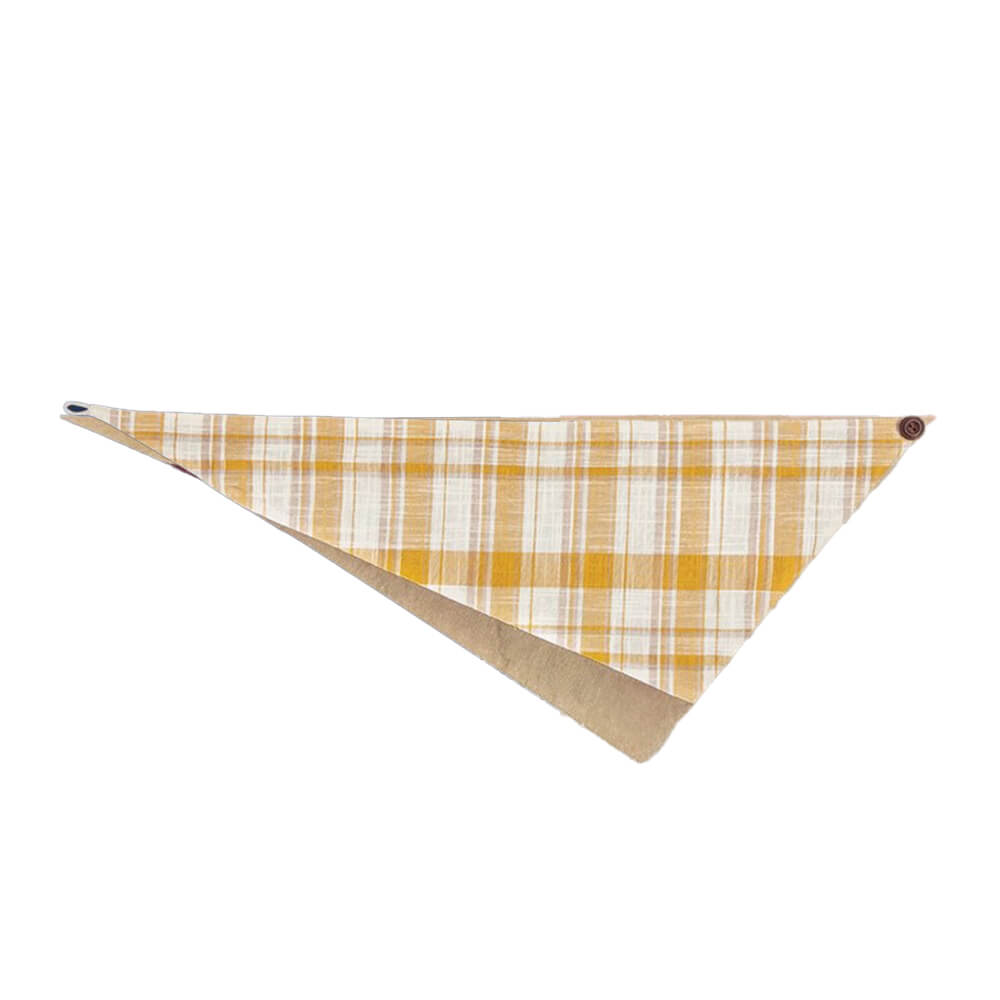 Elegant Plaid Lightweight Outdoor Dog Triangle Bandana Scarf