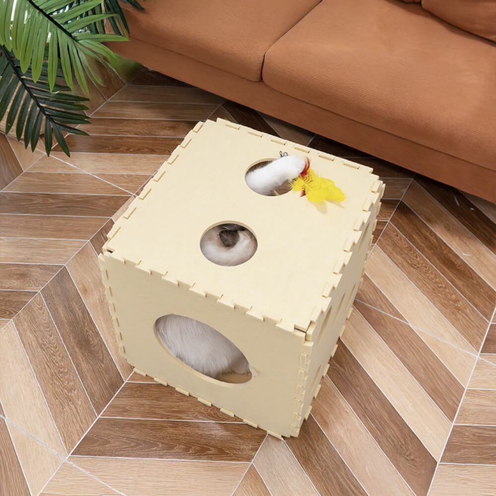 Removable Multifunctional Scratch-Resistant Felt Cloth Cat House Cube