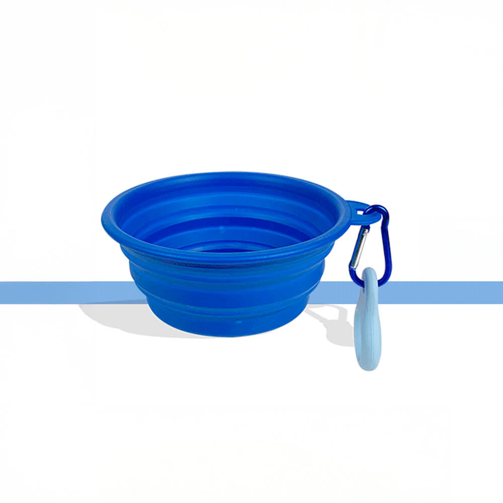 Portable Foldable Expandable Silicone Dog Food & Water Bowl