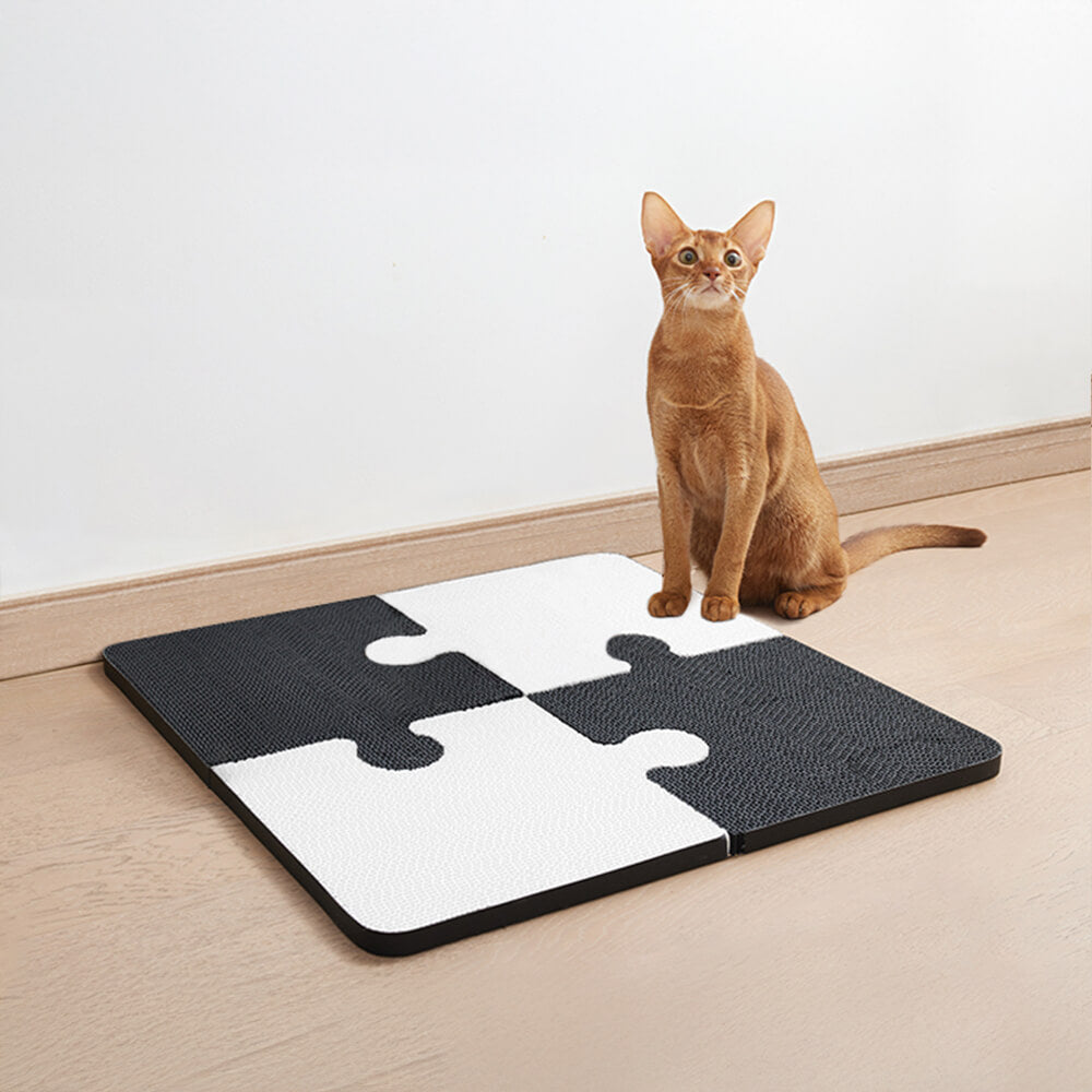 Puzzle-Shaped Self-Adhesive Scratch-Resistant Cat Climbing Wall Scratching Board