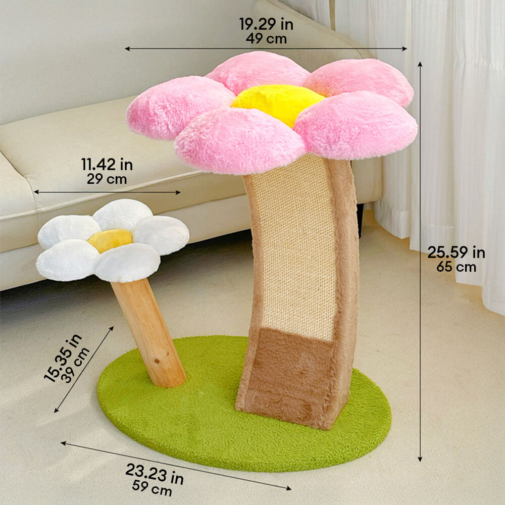 Soft Flower-Shaped Sisal Scratching Post Climbing Tower Cat Tree