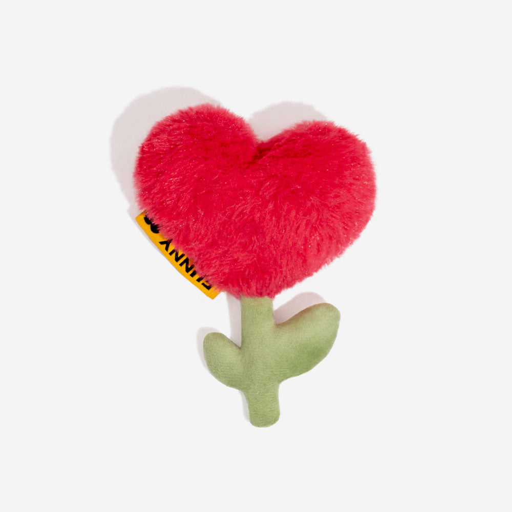 FUNNYFUZZY Valentine's Day Rose Plush Squeaky Dog Toy