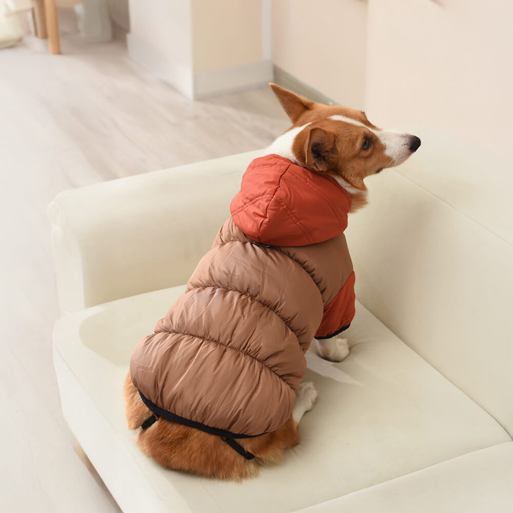 Waterproof & Windproof Warm Adjustable Fit Dog Hooded Jacket