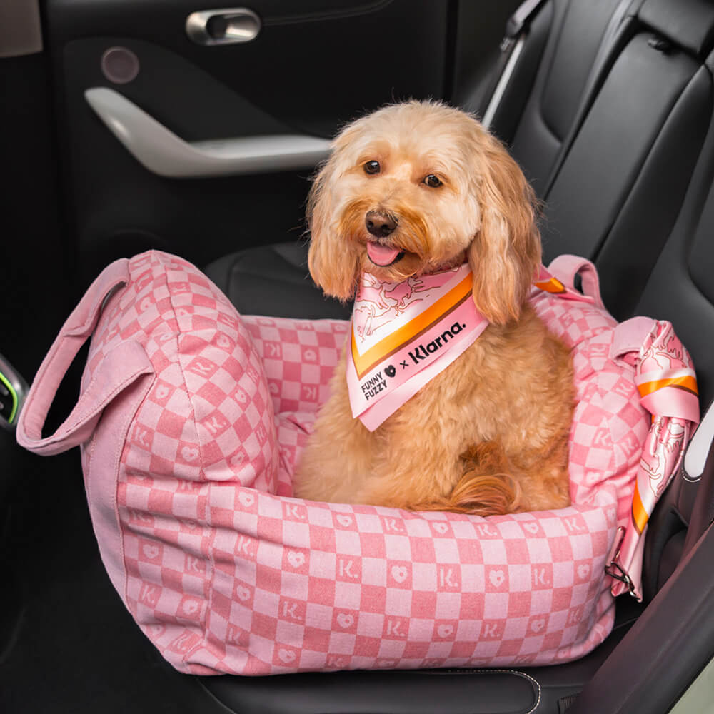 FUNNYFUZZY X Klarna Travel Safety Grand lit de siège d'auto pour chien