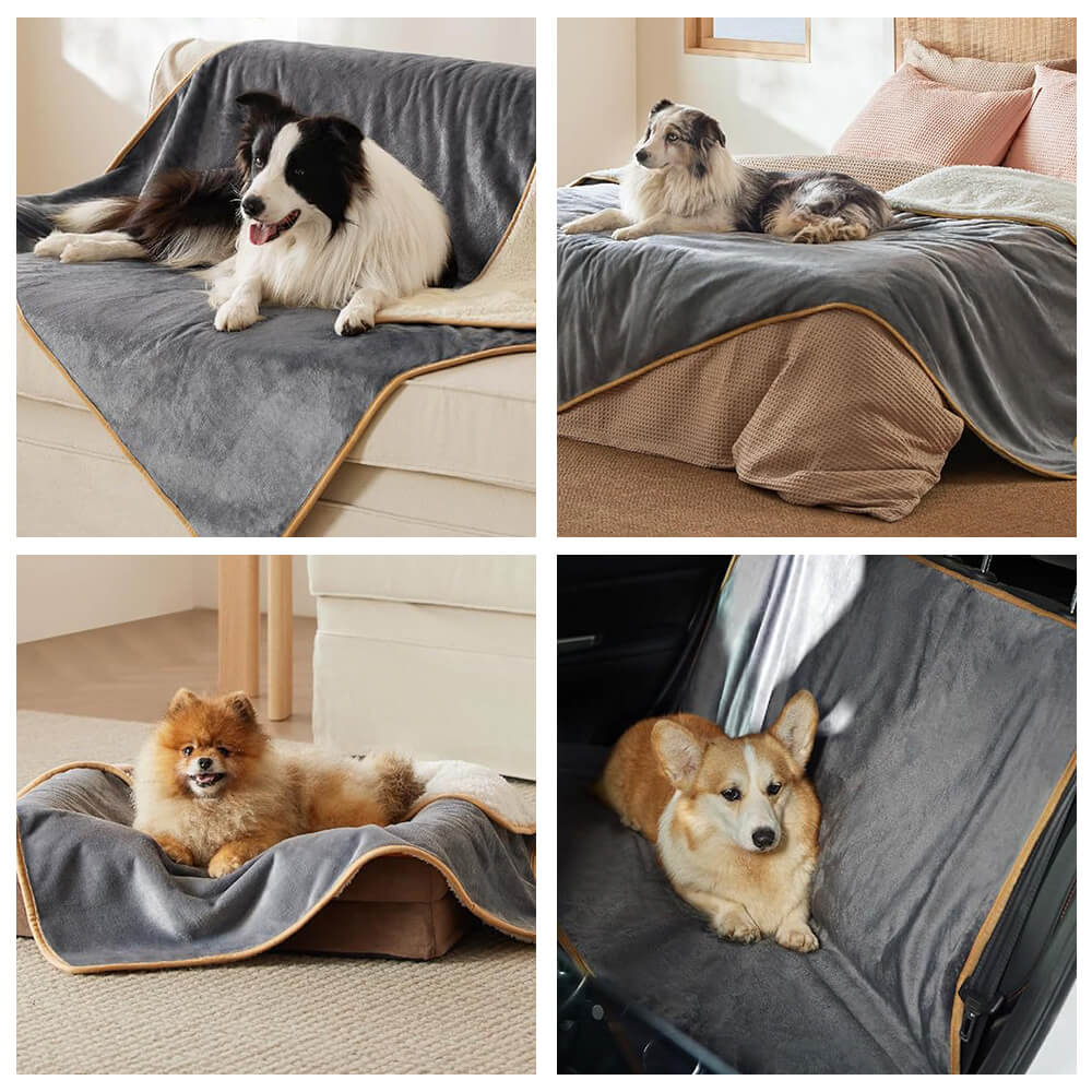 Cozy & Protective Throw Reversible Fleece Pet Blanket