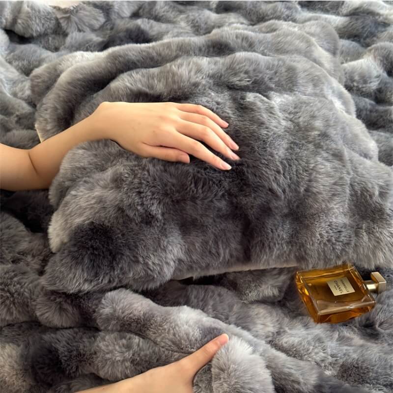 Faux Fur Luxury Thick Plush Pet Throw Blanket Human Blanket