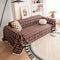 Festive Plaid Color Block Sofa Decoration Couch Cover