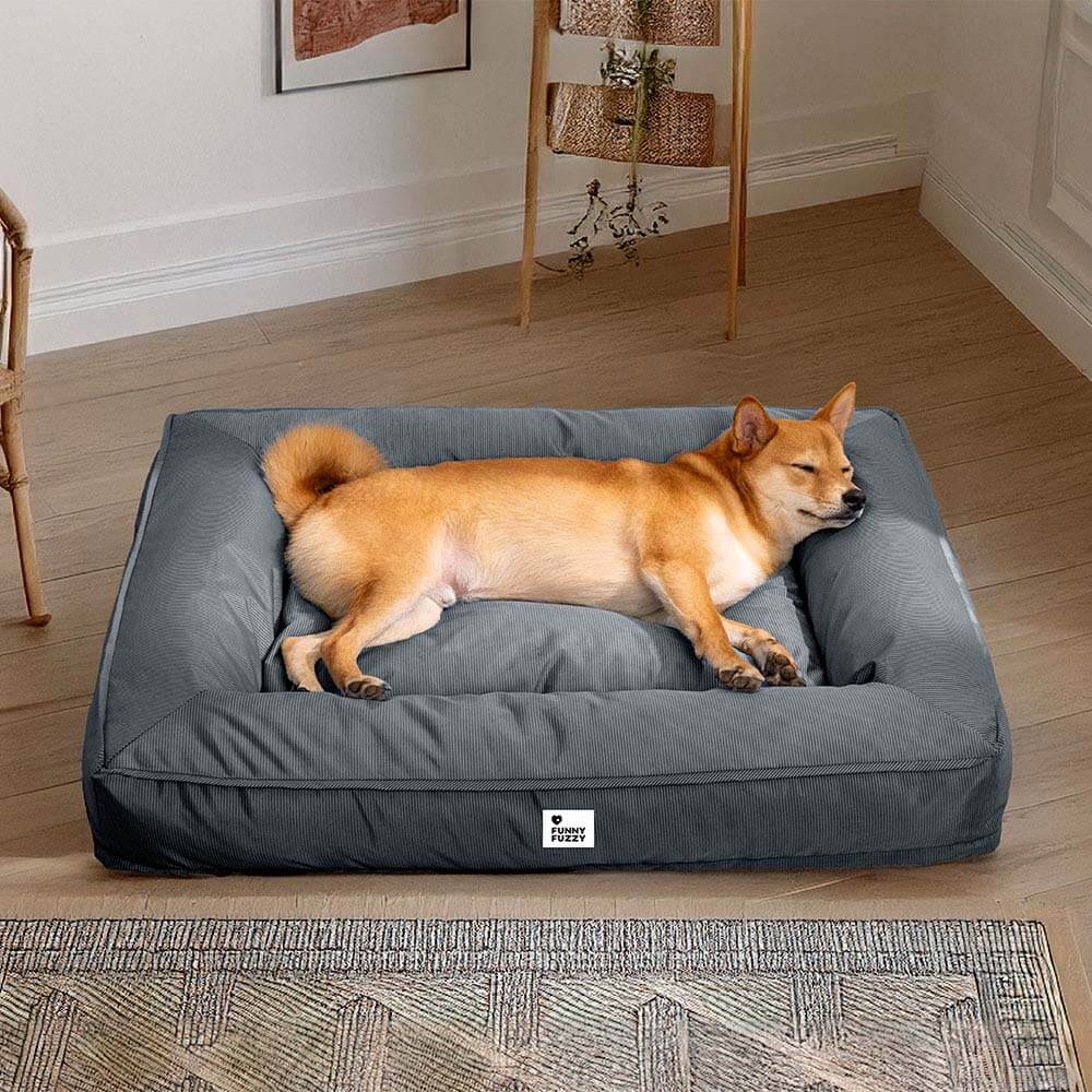 Cama para perros grande impermeable con soporte envolvente totalmente ortopédico