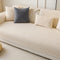 Modern Cream Vertical Stripes Fleece Couch Cover for All Seasons