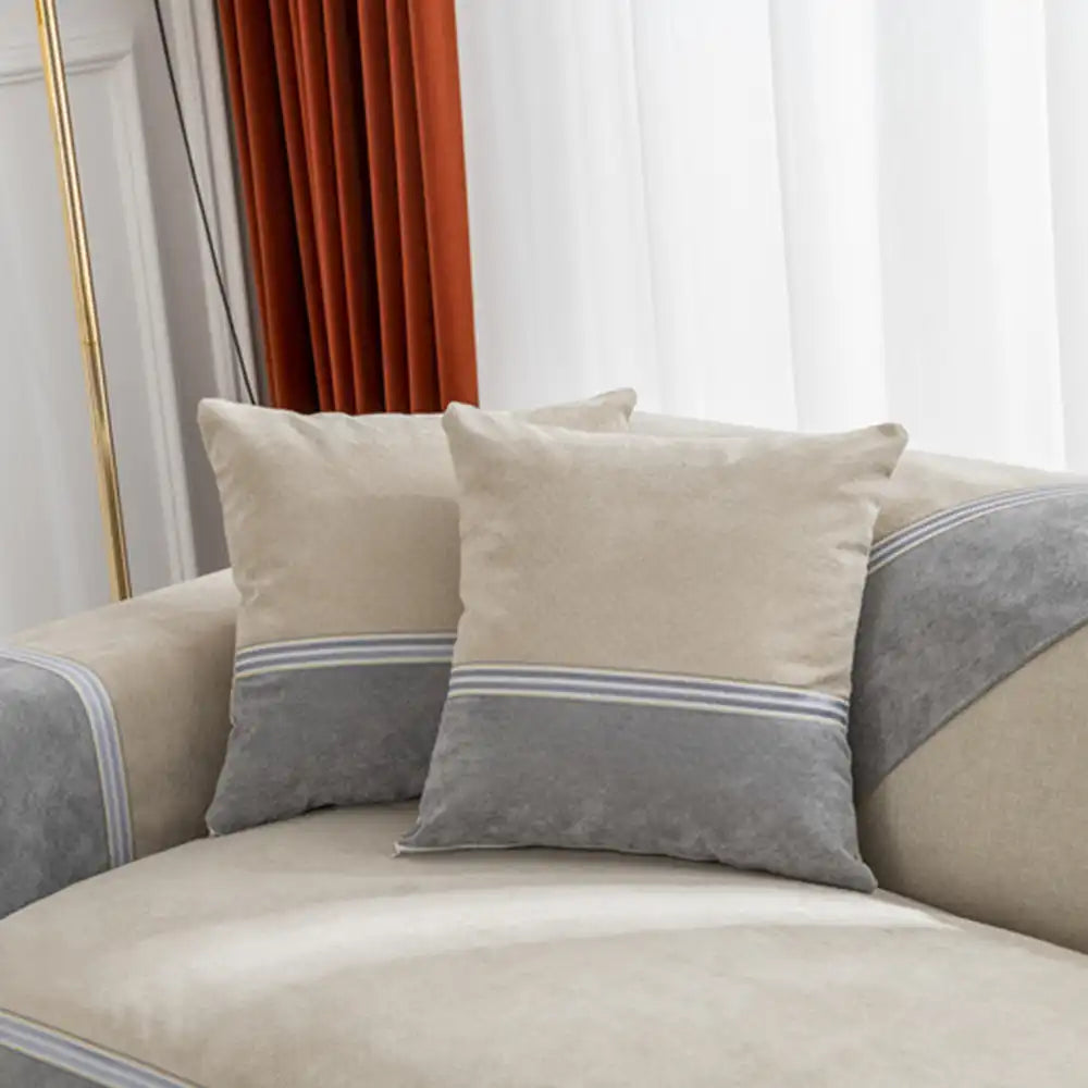 All Seasons Water-Resistant Colorblock Anti-Slip Couch Cover for Pets and Kids