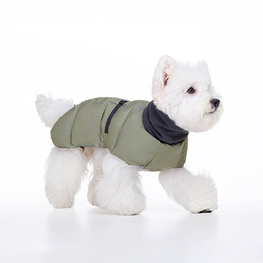 Casual Turtleneck Warm Waterproof Reflective Stripes Adjustable Dog Jacket