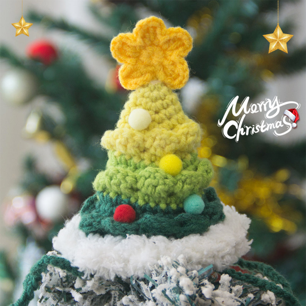 Christmas Knitted Hat Scarf Ornament Dog & Cat Accessory