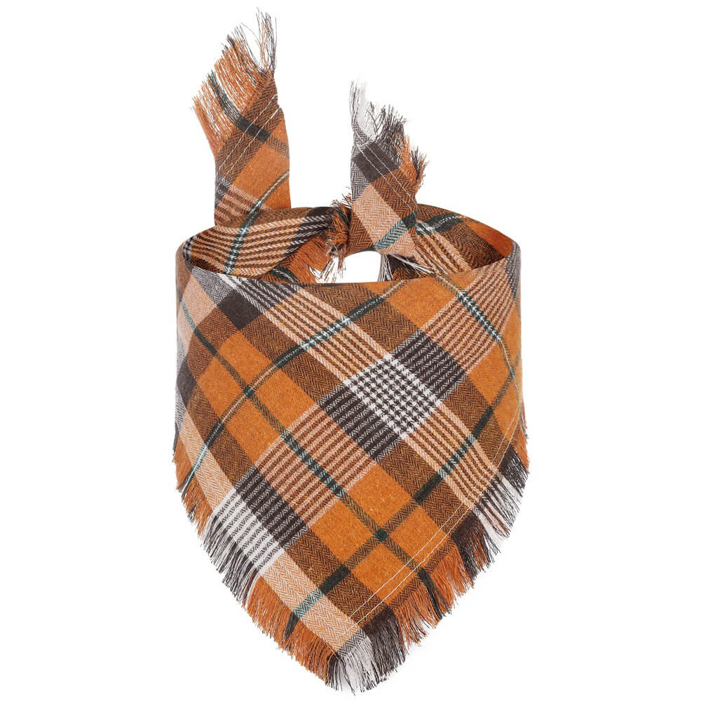 Christmas Plaid Durable Double-Stitched Seams Warm Dog Bandana