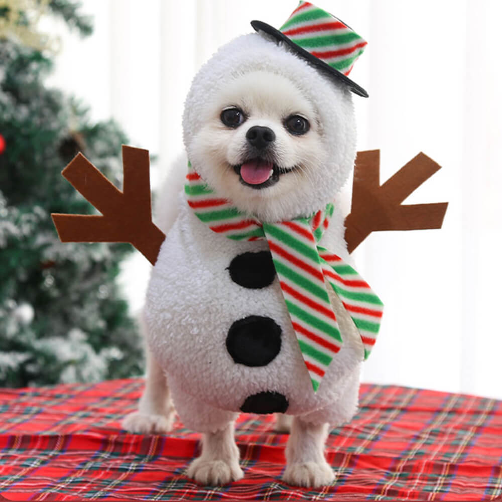 Christmas Walking Snowman Outfit Cosplay Dog & Cat Costume