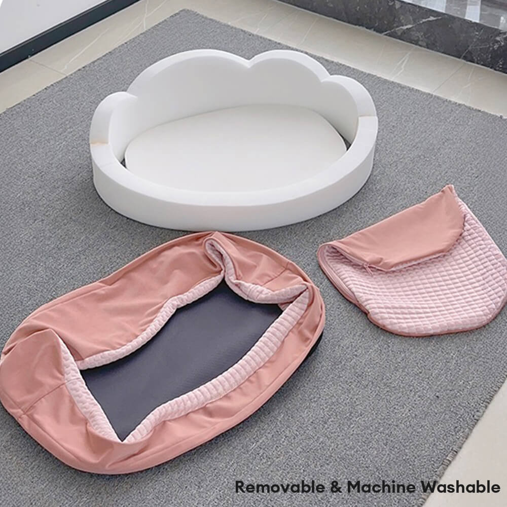 Cloud-Shaped Cooling Reversible Washable Non-Slip Dog & Cat Bed