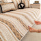 Color-Blocked Striped Chenille Non-Slip Couch Cover - Suitable For All Seasons