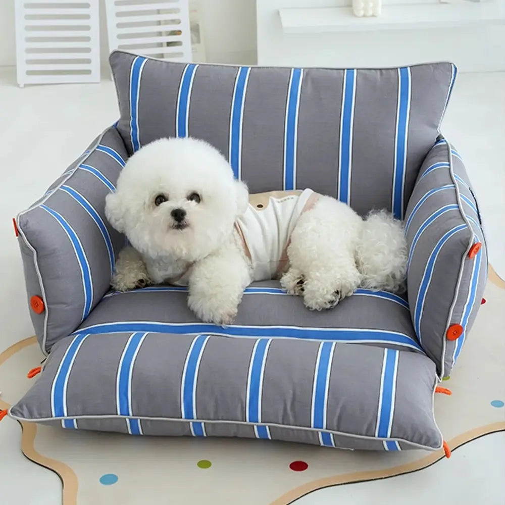 Cotton Comfort Calming Bed Dog Sofa Bed