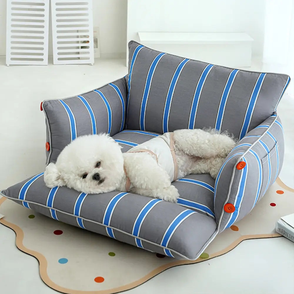 Cotton Comfort Calming Bed Dog Sofa Bed