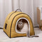 Cozy Enclosed Water-Repellent Washable Cat Cave Deep Sleep Dog Bed