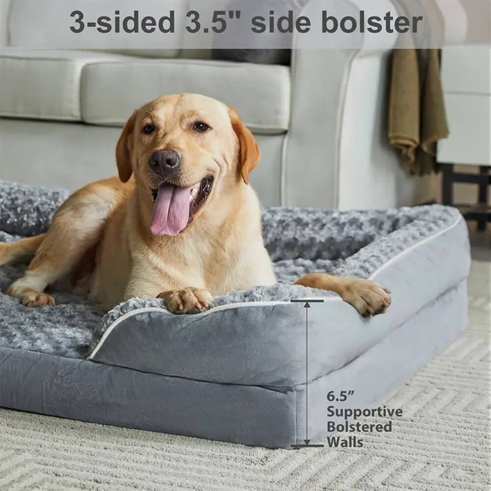 Detachable Waterproof Full Surround Support Orthopedic Dog Bed