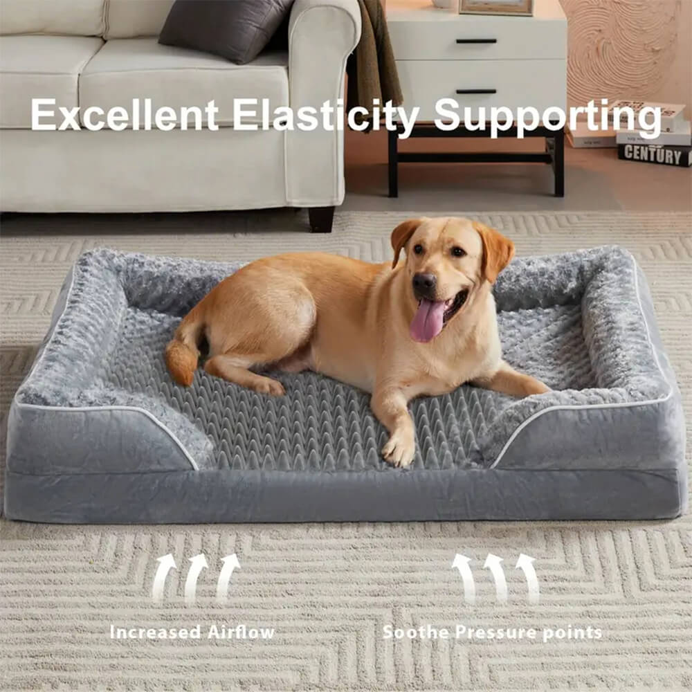 Detachable Waterproof Full Surround Support Orthopedic Dog Bed