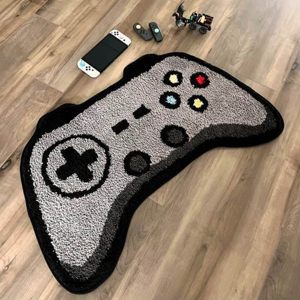 Game Controller Shaped Faux Cashmere Printed Carpet