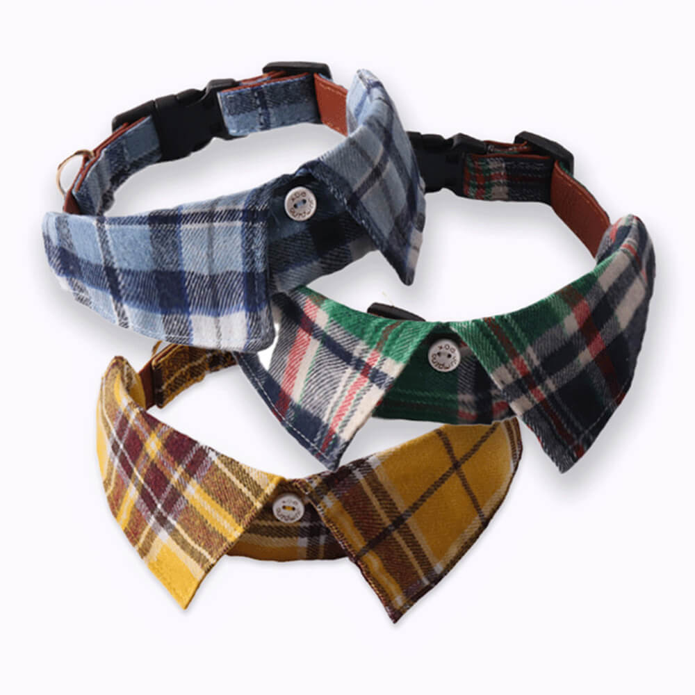 Gentleman es Plaid Handgemachtes verstellbares Hundehalsband