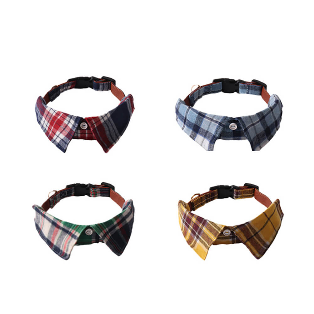 Gentleman es Plaid Handgemachtes verstellbares Hundehalsband