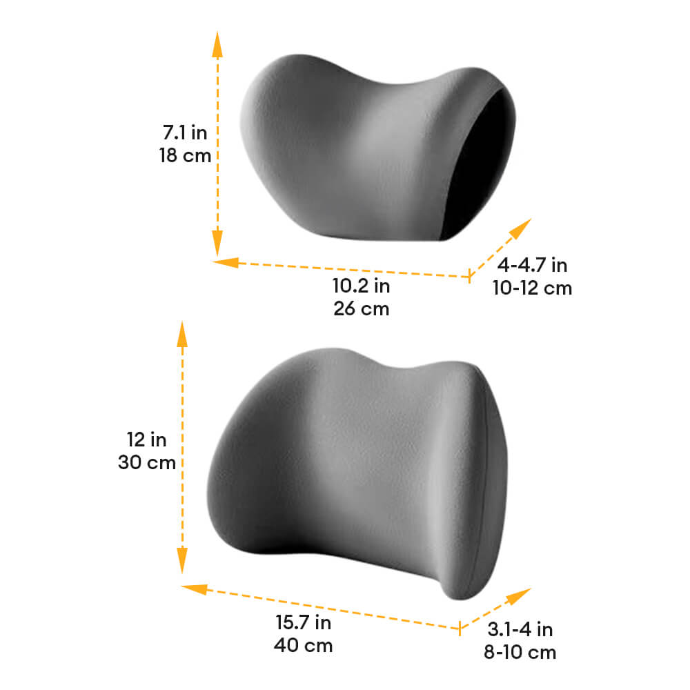 High-Density Memory Foam Neck & Back Support Car Pillow