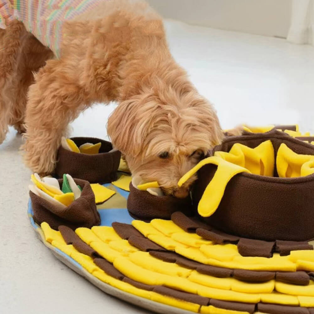 Honey Jar Shaped Squeaky Slow Feeder Dog Snuffle Mat