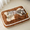 Plush Color-Blocked Creative Bolster Pet Bed
