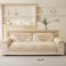 Plush Cream Geometric All Seasons Non-Slip Couch Cover