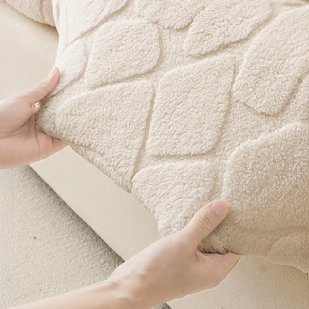 Plush Stone-Shaped Creative Texture Stretch Universal Fully Fitted Couch Cover