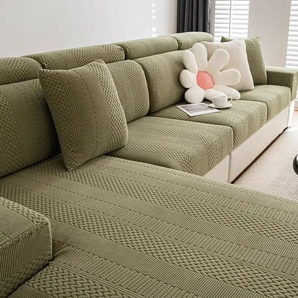 Polar Fleece Soft Antistatic Protection Sofa Stretch Full Wrap Couch Cover