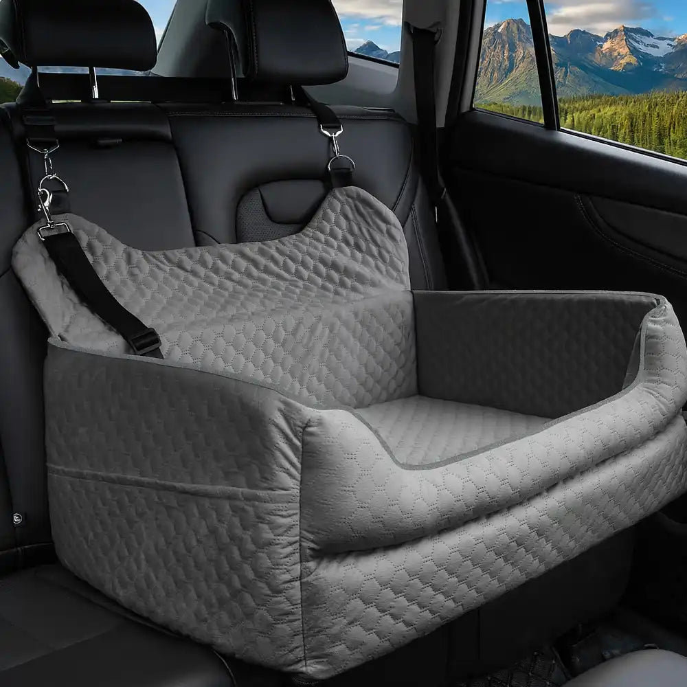 Seguridad de viaje lavable portátil Cama de asiento de refuerzo para perros grandes para asiento trasero